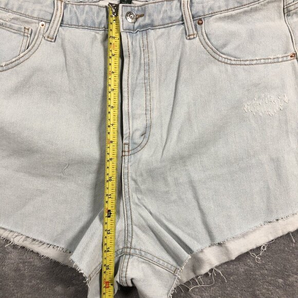 Wild Fable Womens Shorts 17 Distressed Denim Cut Off Super High Rise Light Wash - Picture 6 of 10